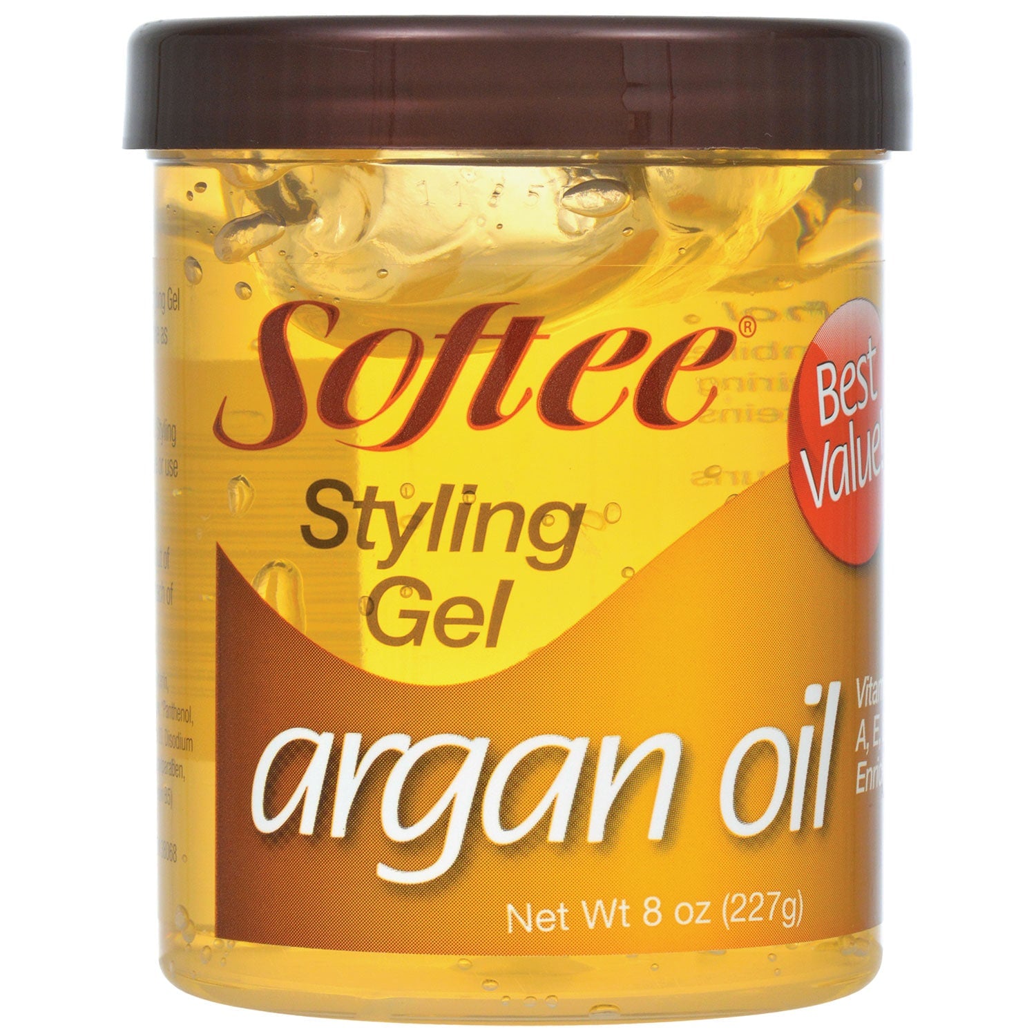 Softee Argan Oil Styling Gel, 8-oz. Jars (Pack of 6)