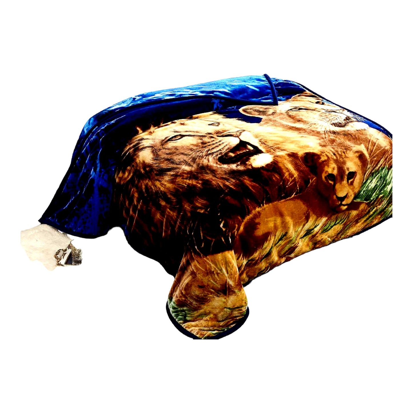 UltraWarm Reversible Plush Mink Blanket - 5 LB, 2 Ply, Silky Soft, Super Cozy, Embossed Dolphin Design, Queen Size