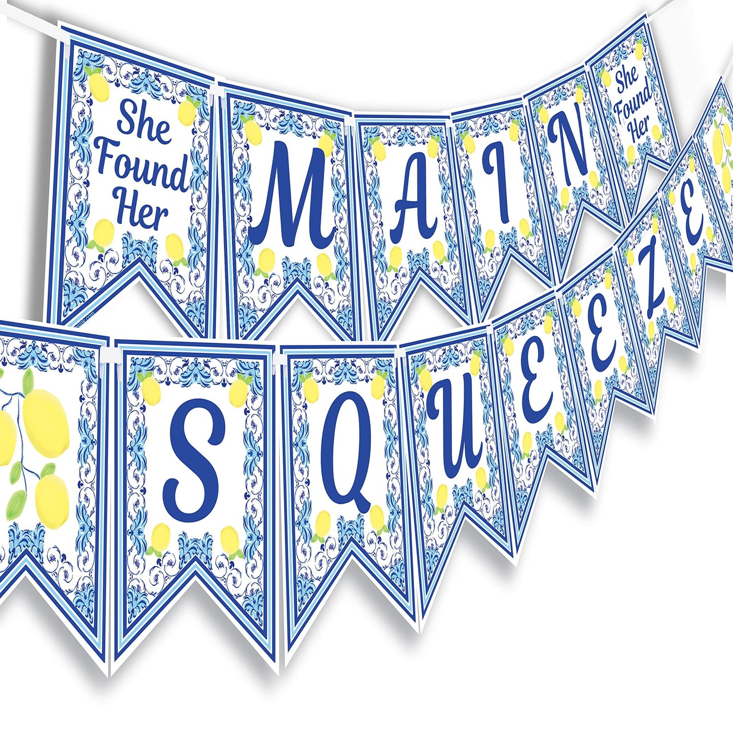 Lemon Squeeze Engagement Banner - Main Squeeze Party Decorations - Citrus Engagement Party Supplies - Lemon Love Celebration Kit