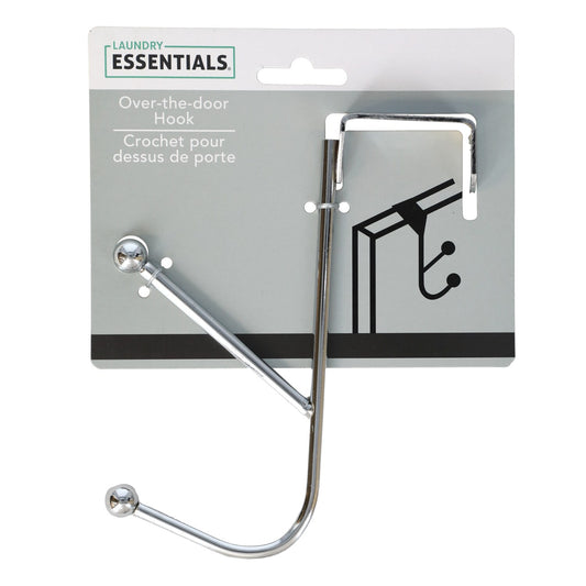 Essentials Chrome-Plated Over-the-Door Double Hooks (Pack of 24)