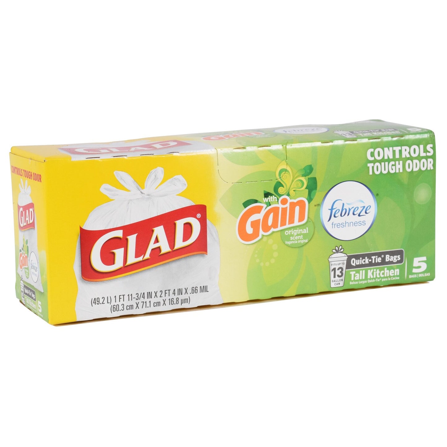 Odor Neutralizing 13-Gallon Kitchen Trash Bags with Febreze, 5-ct. Boxes Pack 20