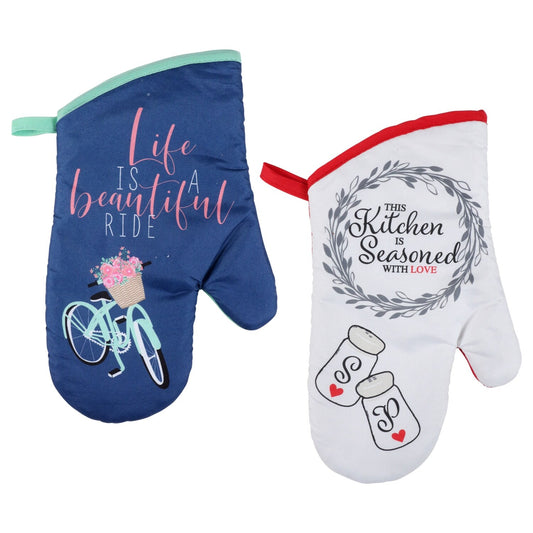 Home Collection Inspirational Oven Mitts, 13x7.5-in. (Pack of 12)