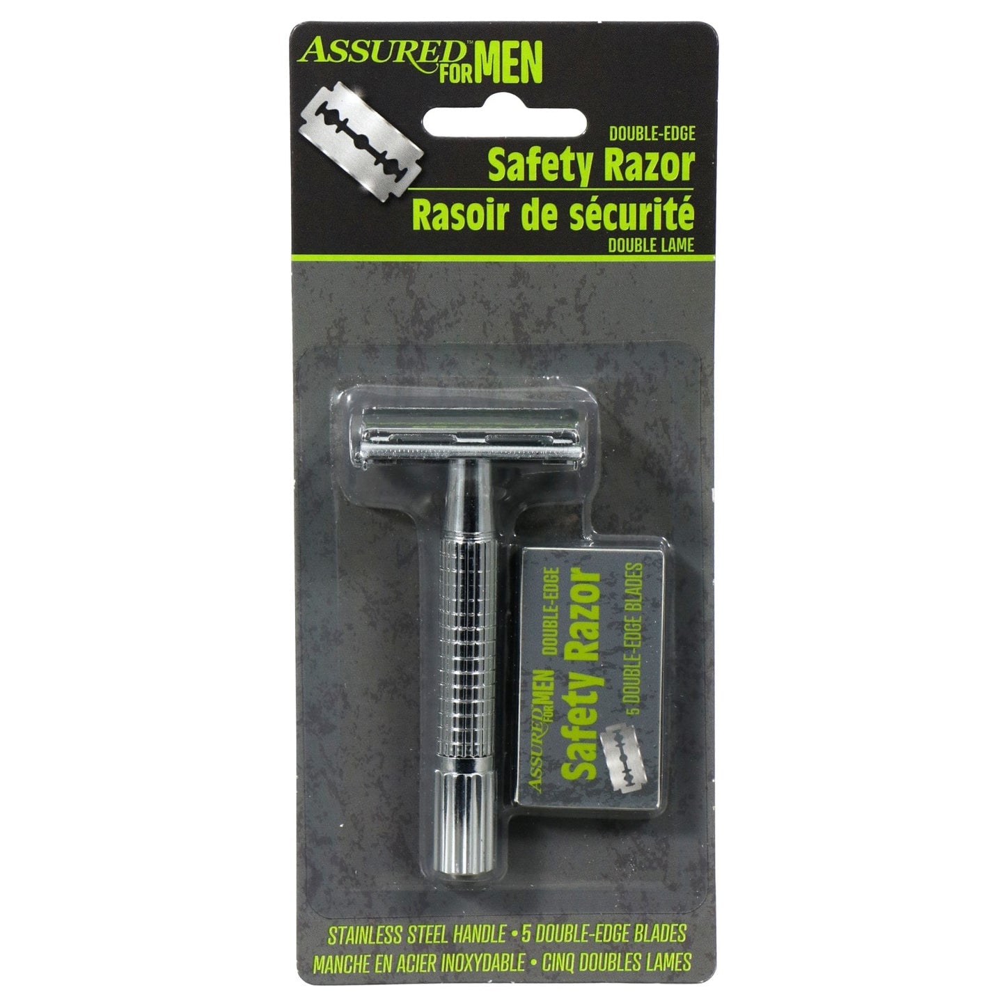 Assured for Men Double-Edge Safety Razors with 5 Blades (Pack of 36)