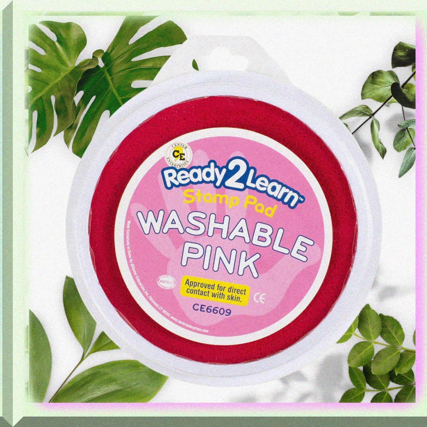 Jumbo Pink Circular Washable Stamp Pad 5.75"