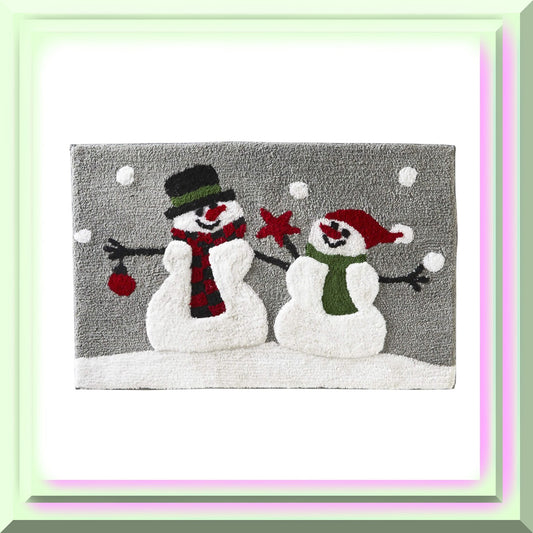 Woodland Winter Bath Rug 30x20 Multicolored