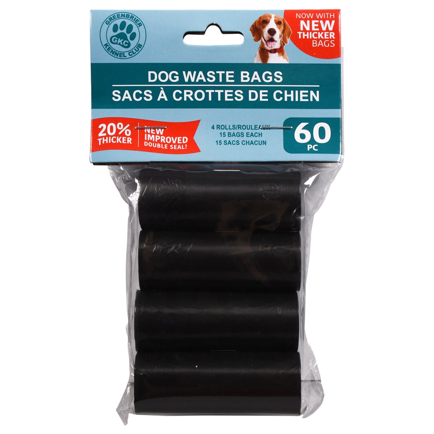 Greenbrier Kennel Club Dog Waste Bags, 60-ct. Packs (Pack of 24)