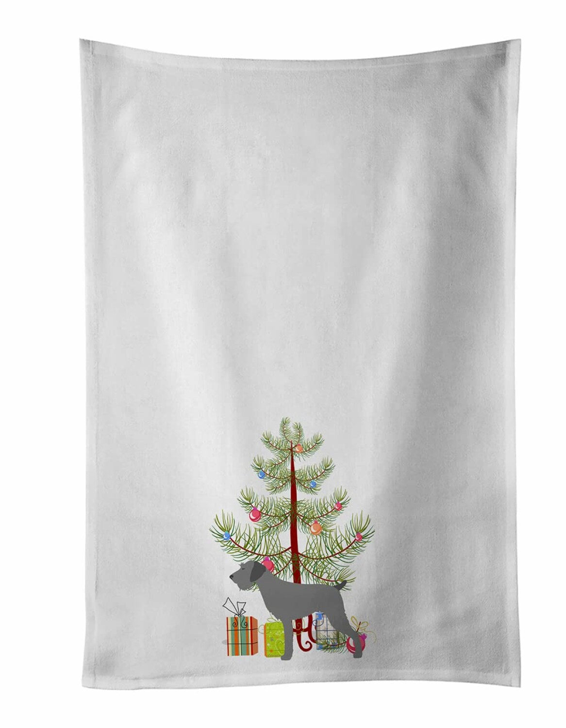 German Wirehaired Pointer White Kitchen Towel Set of 2
