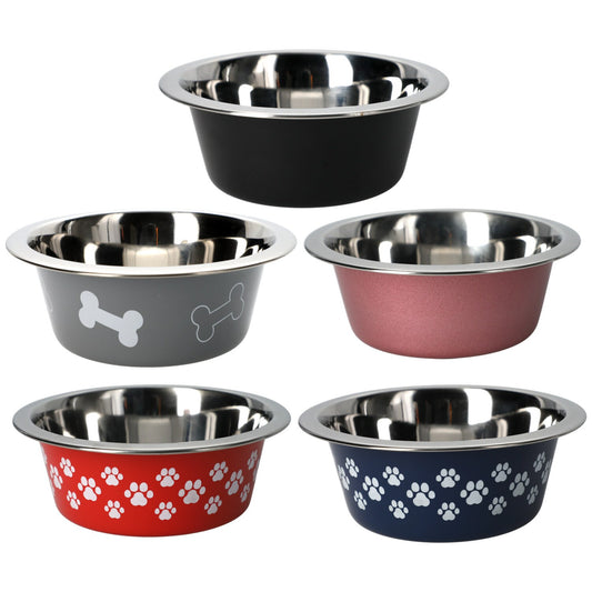 Greenbrier Kennel Club Stainless-Steel Pet Bowls, 6.625x2.625 in. (Pack of 24)