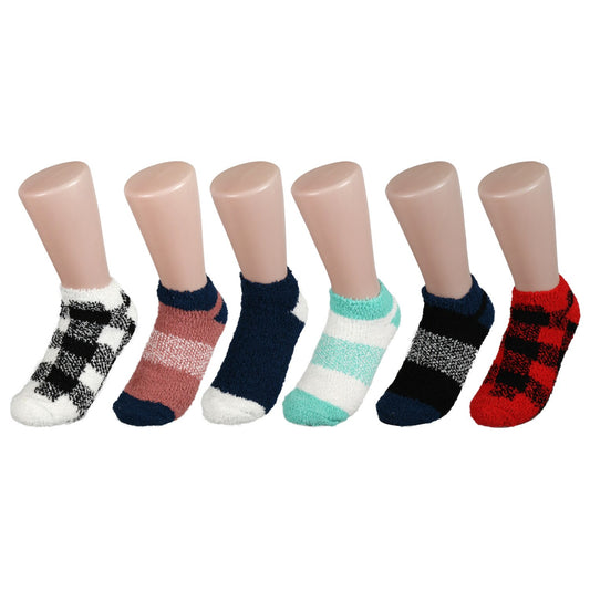 Women's Size 5-9 Fuzzy Ankle Socks (Pack of 48)