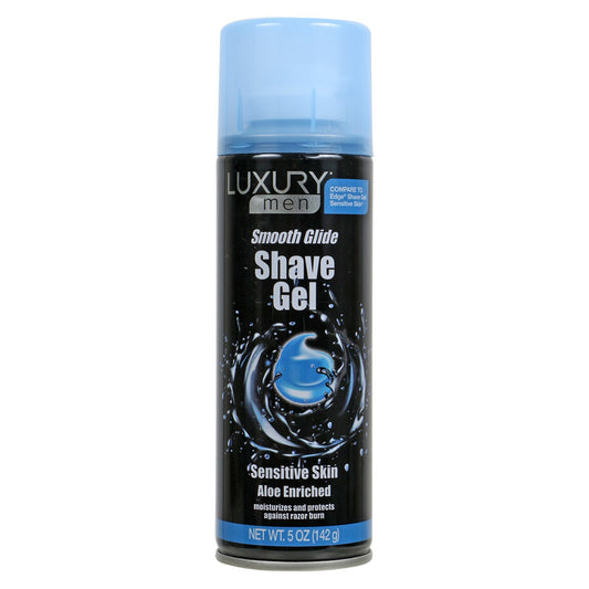 Luxury Men Smooth Glide Shave Gel, 5 oz. Cans (Pack of 12)
