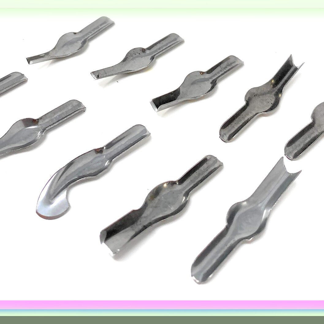 UK Linoleum Cutter Set with 10 High Carbon Steel Blades
