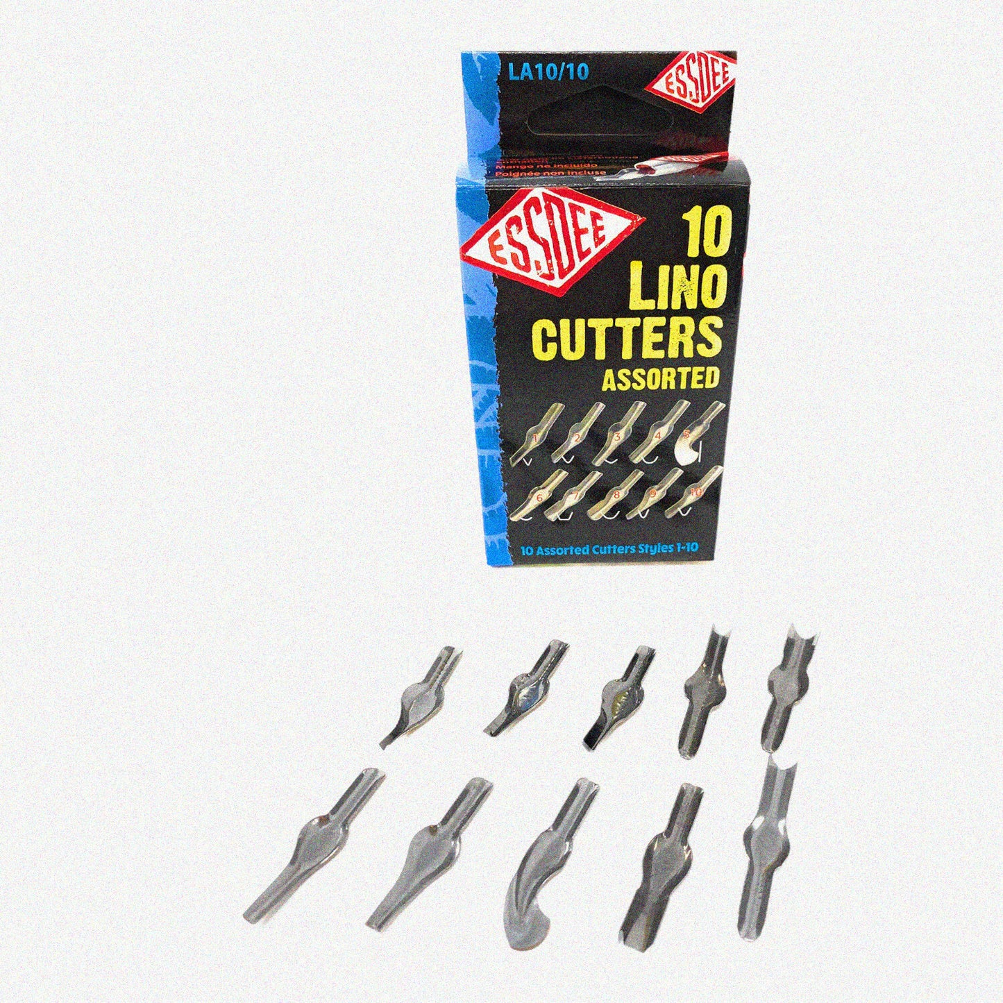 UK Linoleum Cutter Set with 10 High Carbon Steel Blades