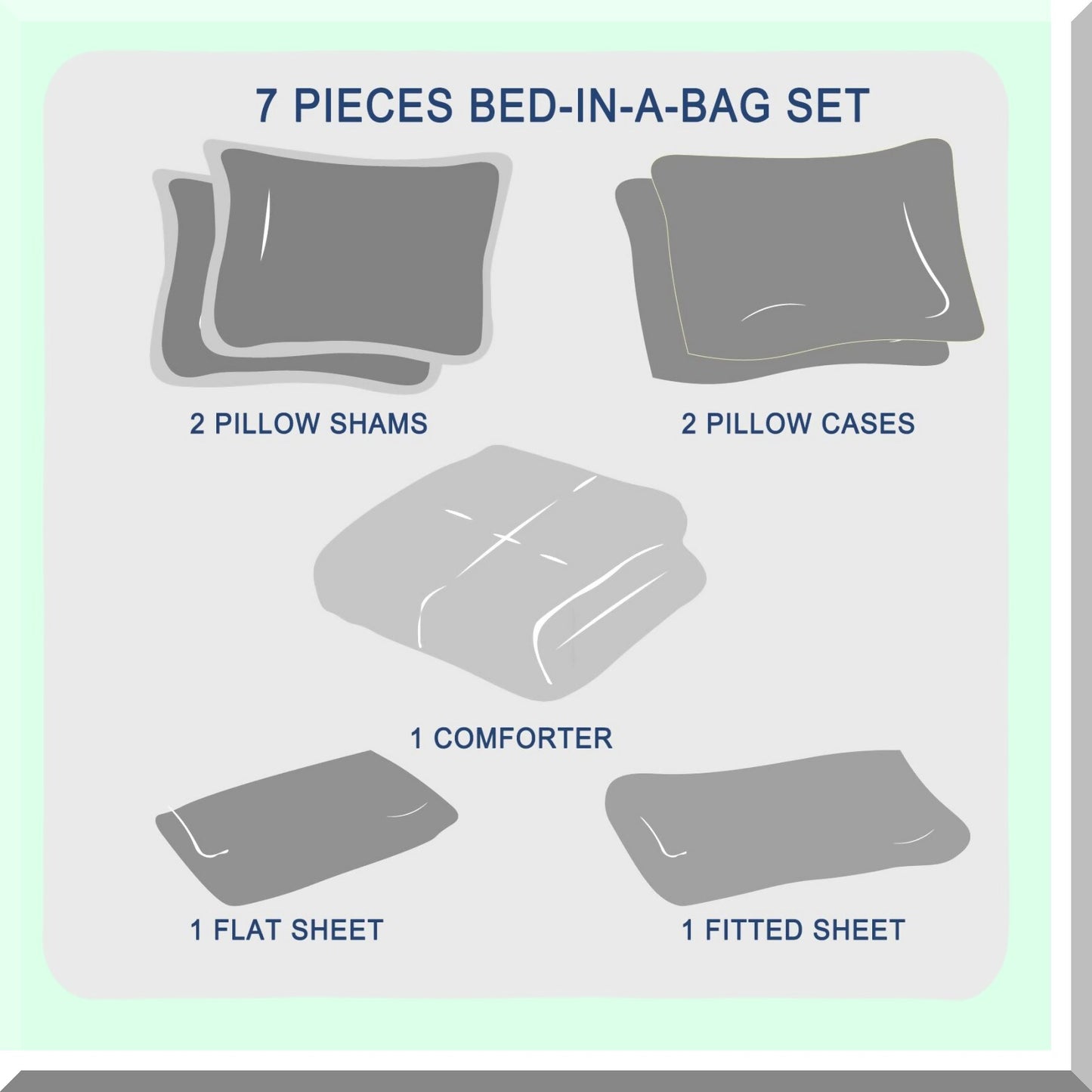 Pink Bliss Comforter Set - 7 Piece Bed in a Bag with Tufted Comforter, Sheets, and Pillowcases - All Season Bedding Collection for Ultimate Comfort and Style