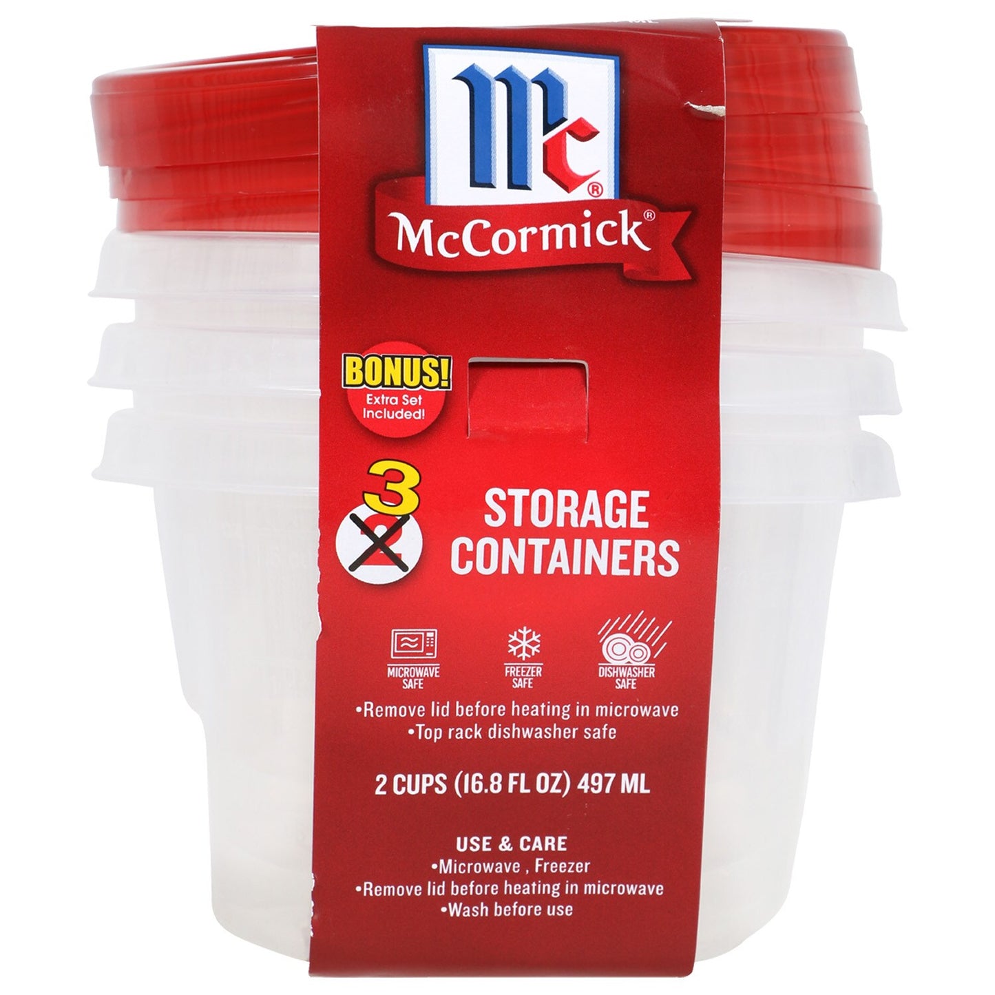 Round 2 Cups Storage Containers, 3-ct. Packs (Pack of 18)