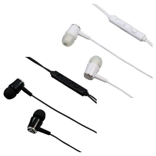 E-Circuit Metallic Swirl Earbuds with Microphones, 48-in. (Pack of 24)