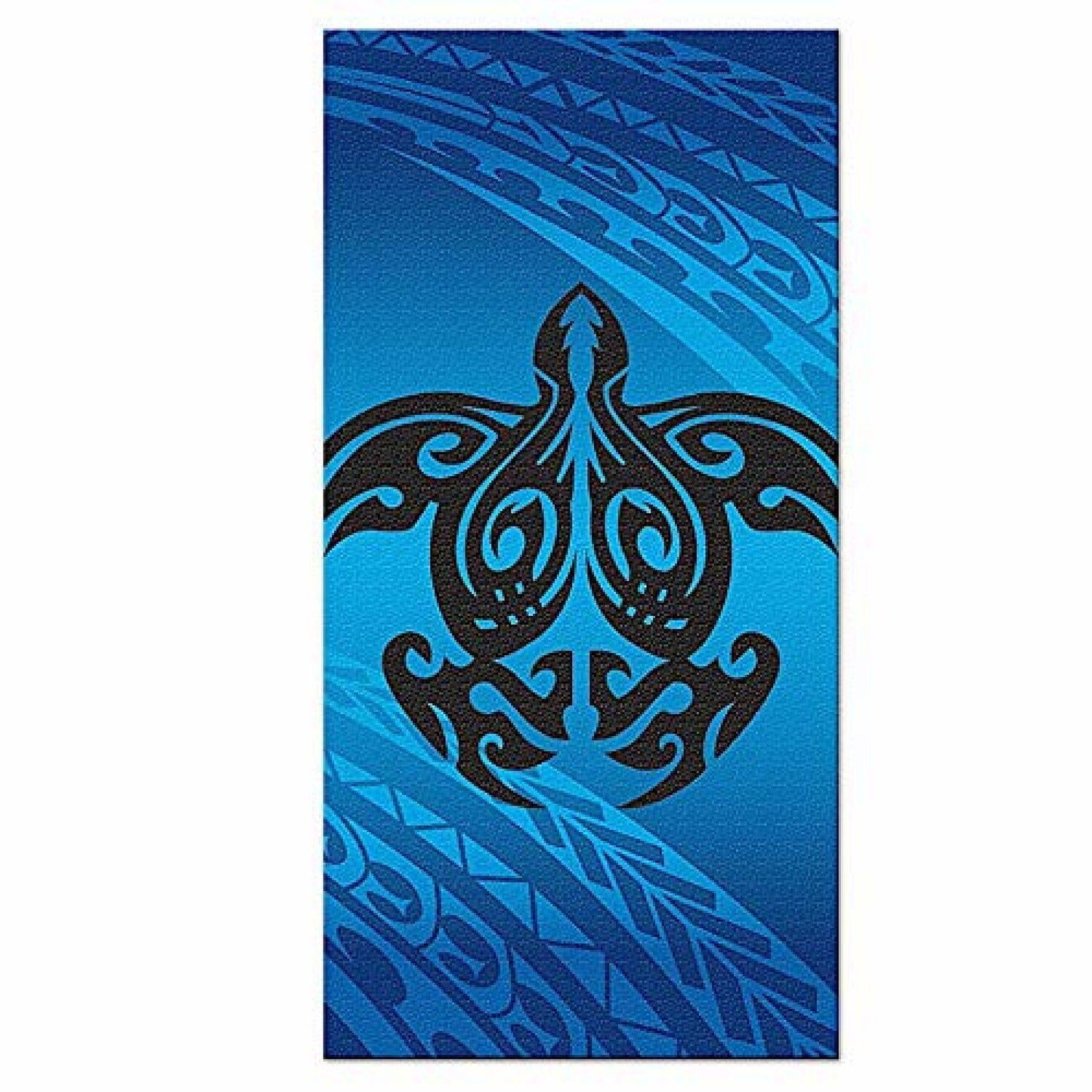 Hawaii Beach Towel Tribal Honu Turtle Blue