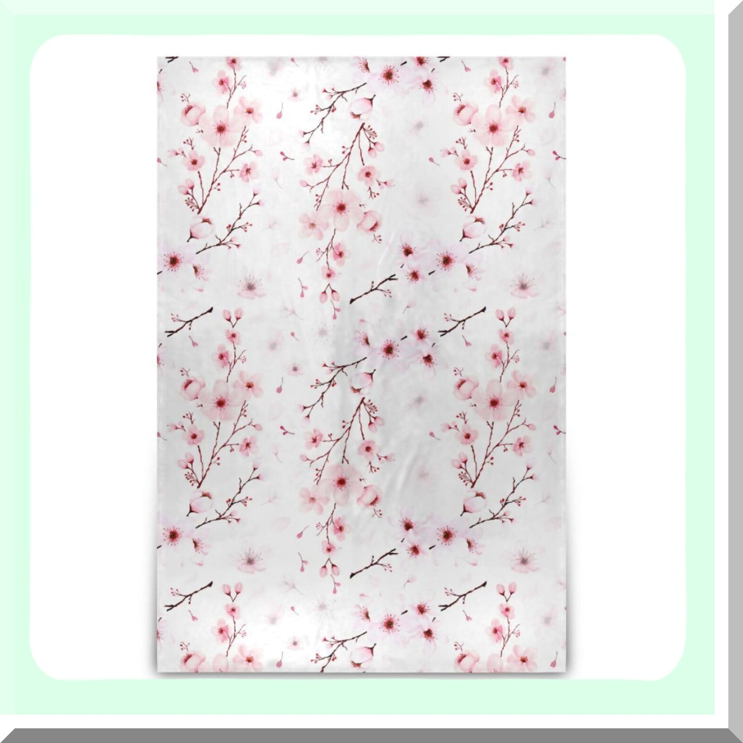 All-Season Cherry Blossom Warmth: Lightweight 60x90 Throw Blanket for Couch, Bed, and Sofa