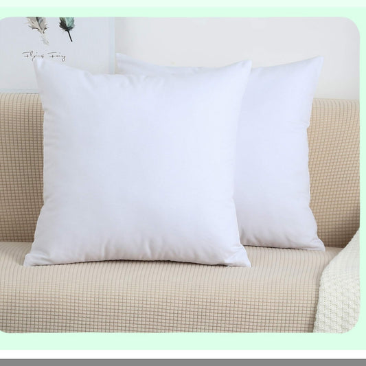 Cotton Canvas Decorative Pillow Covers - Set of 2, 18"x18", 45 Colors, Solid Cushion Covers, White, Home Decor Accent Pieces