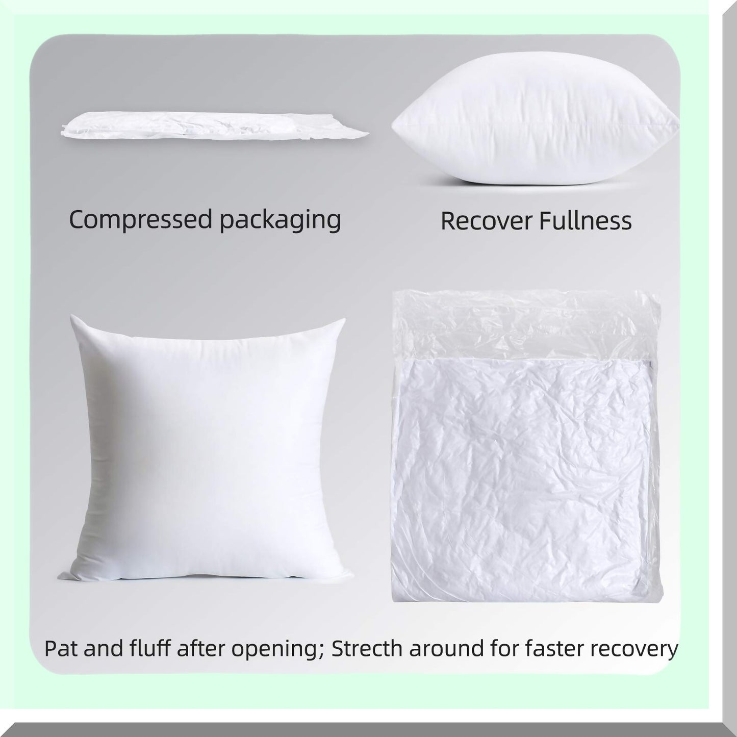 Hypoallergenic Microfiber Down Alternative Pillow Inserts - Set of 6 | Brushed Liner | Square Cushion Throw Pillow - 18 x 18 inches