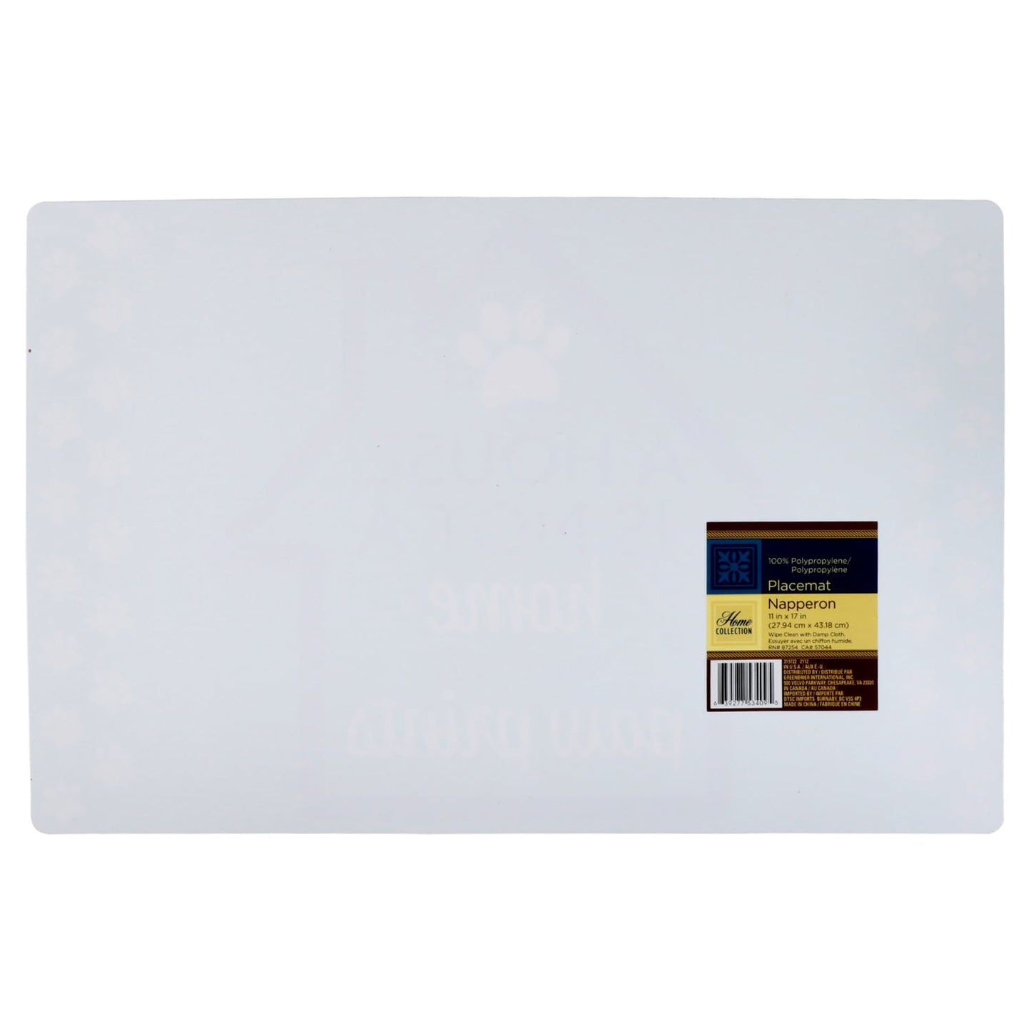 Home Collection Pet Themed Vinyl Placemats with Sentiments-Pack of 18