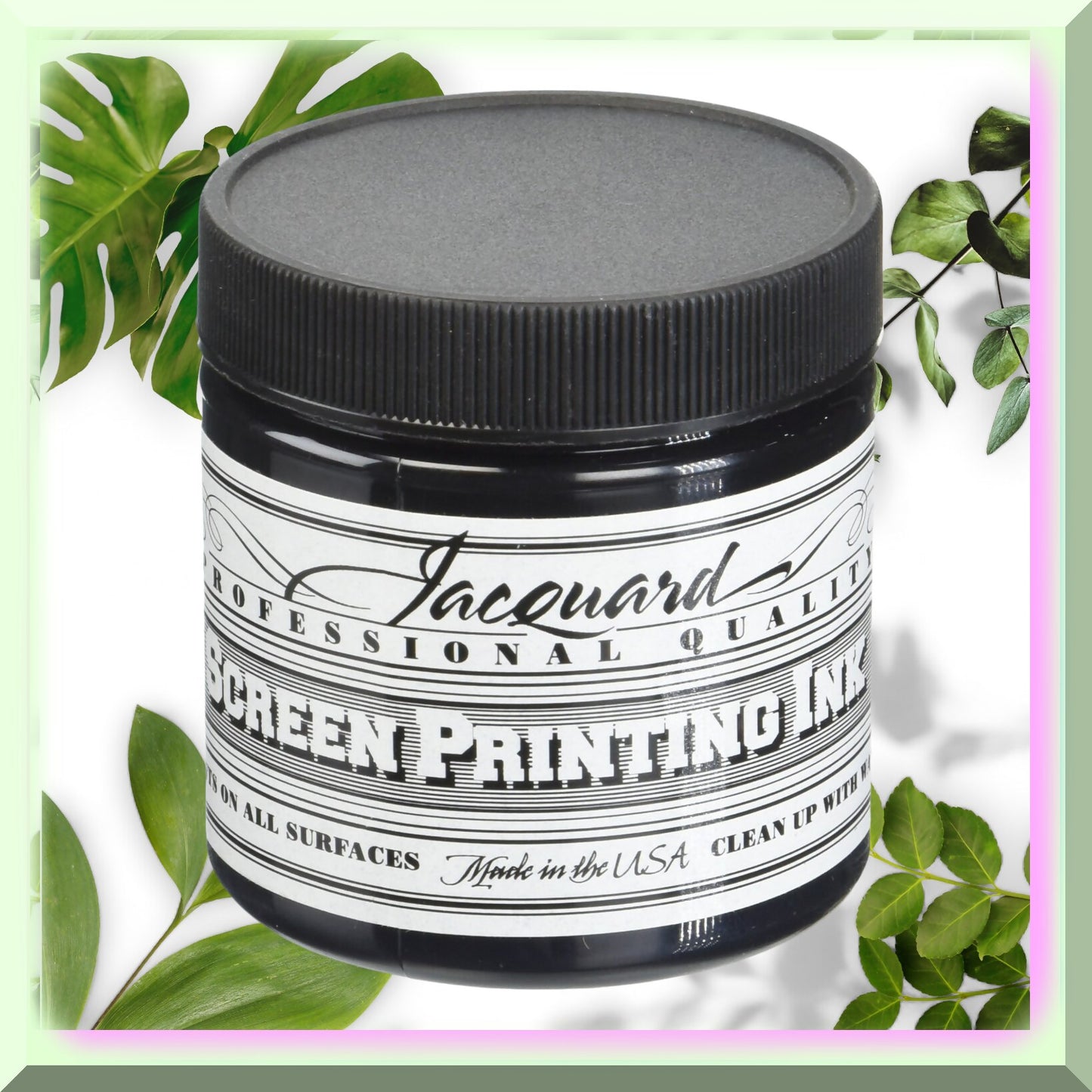 Black Water-Soluble Screen Printing Ink 4oz