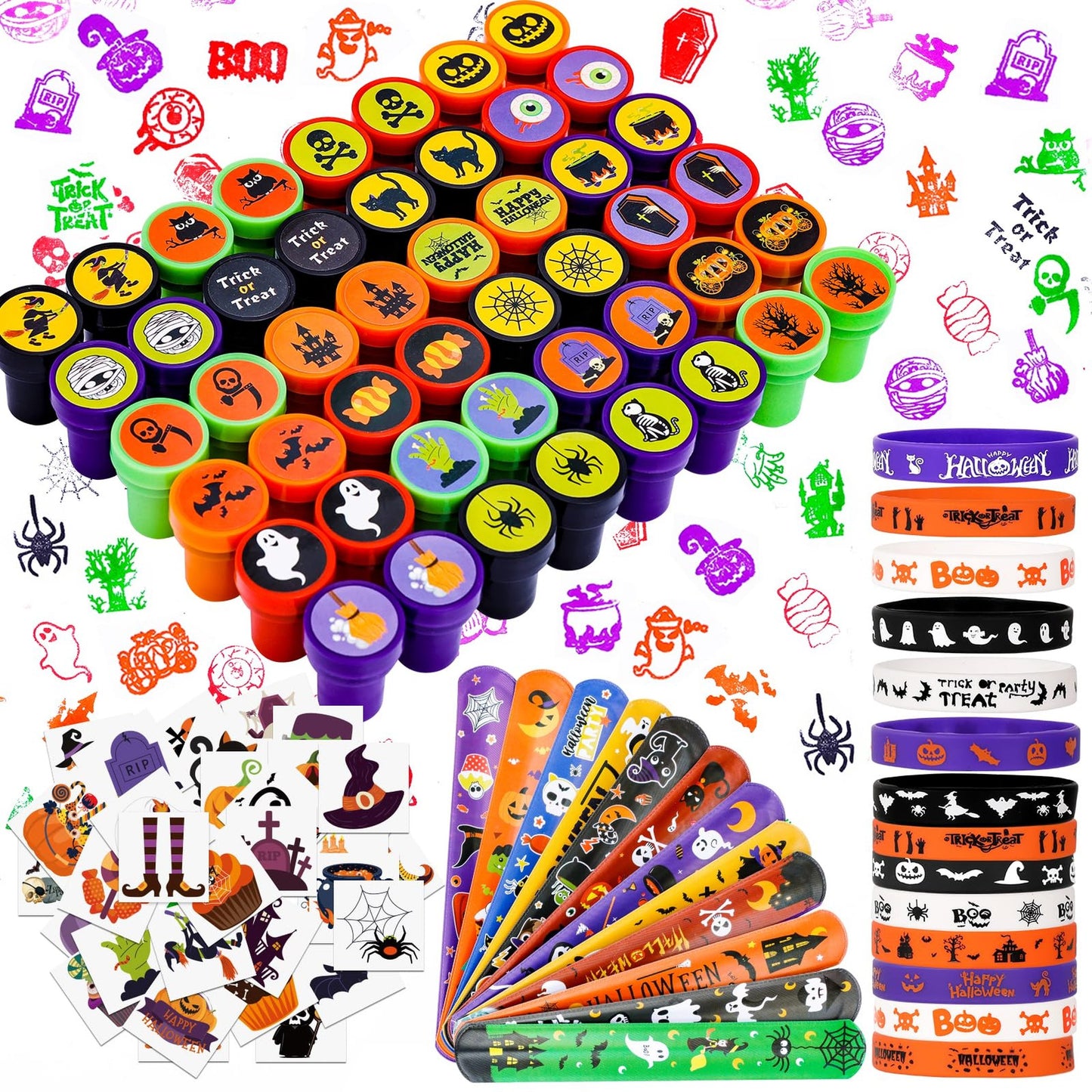 Party Pack Fun Pack - 216-Piece Kids Toy Set with Stamps, Bracelets, Pinata Fillers, Game Prizes, Goodie Bag Fillers - Bulk Party Favors for All Occasions