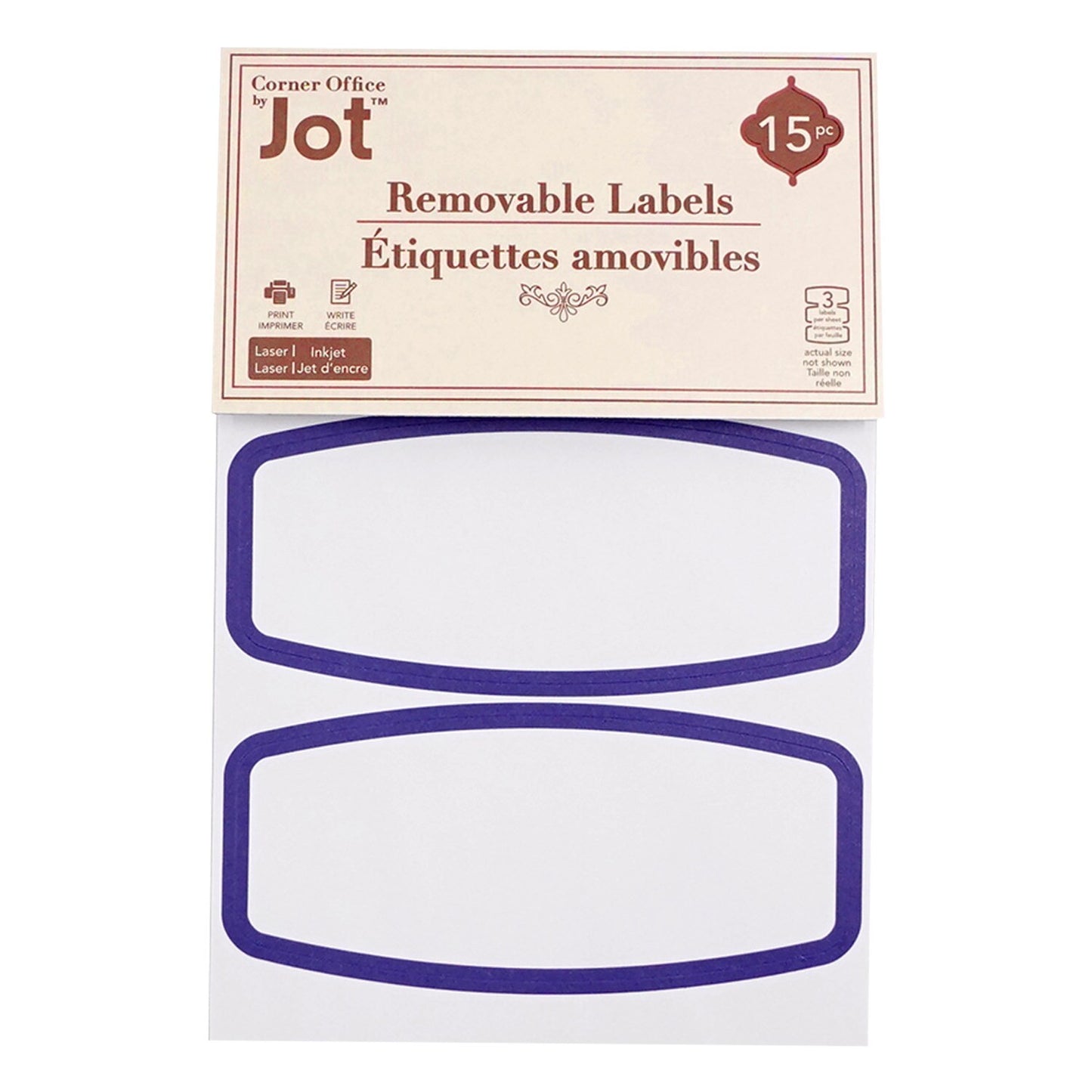 Jot Removable Paper Labels, 15-ct. Packs (Pack of 24)