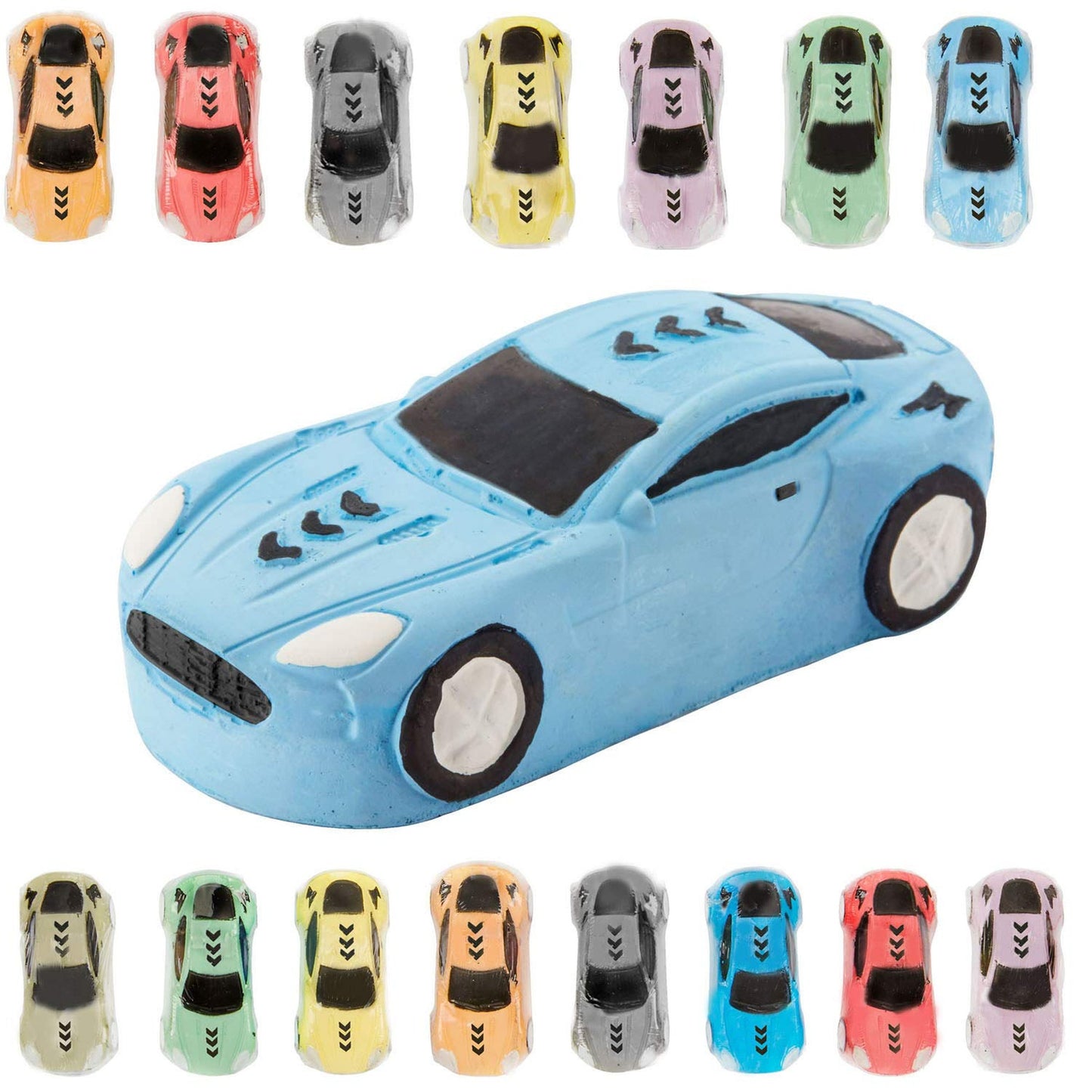 15 Jumbo Race Car Sidewalk Chalk Party Favors Pack