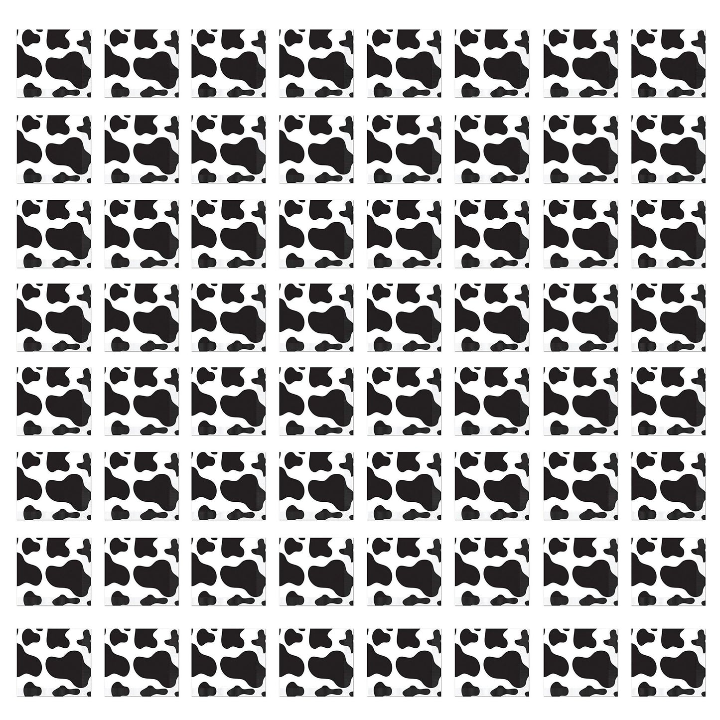 Cow Print Lunch Napkins 64 Pack for Farm & Western Parties