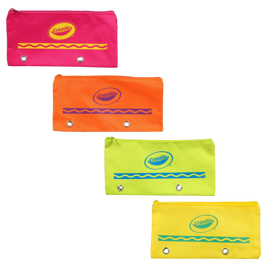 Crayola Pencil Pouches with Zippers (Pack of 24)