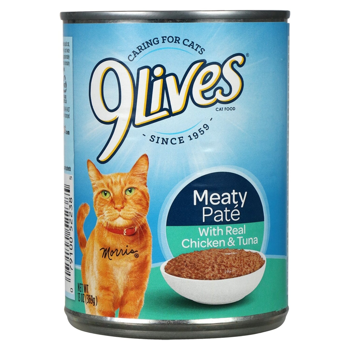 9 Lives Meaty Pate Wet Cat Food with Real Chicken and Tuna, 13-oz. (Pack of 12)