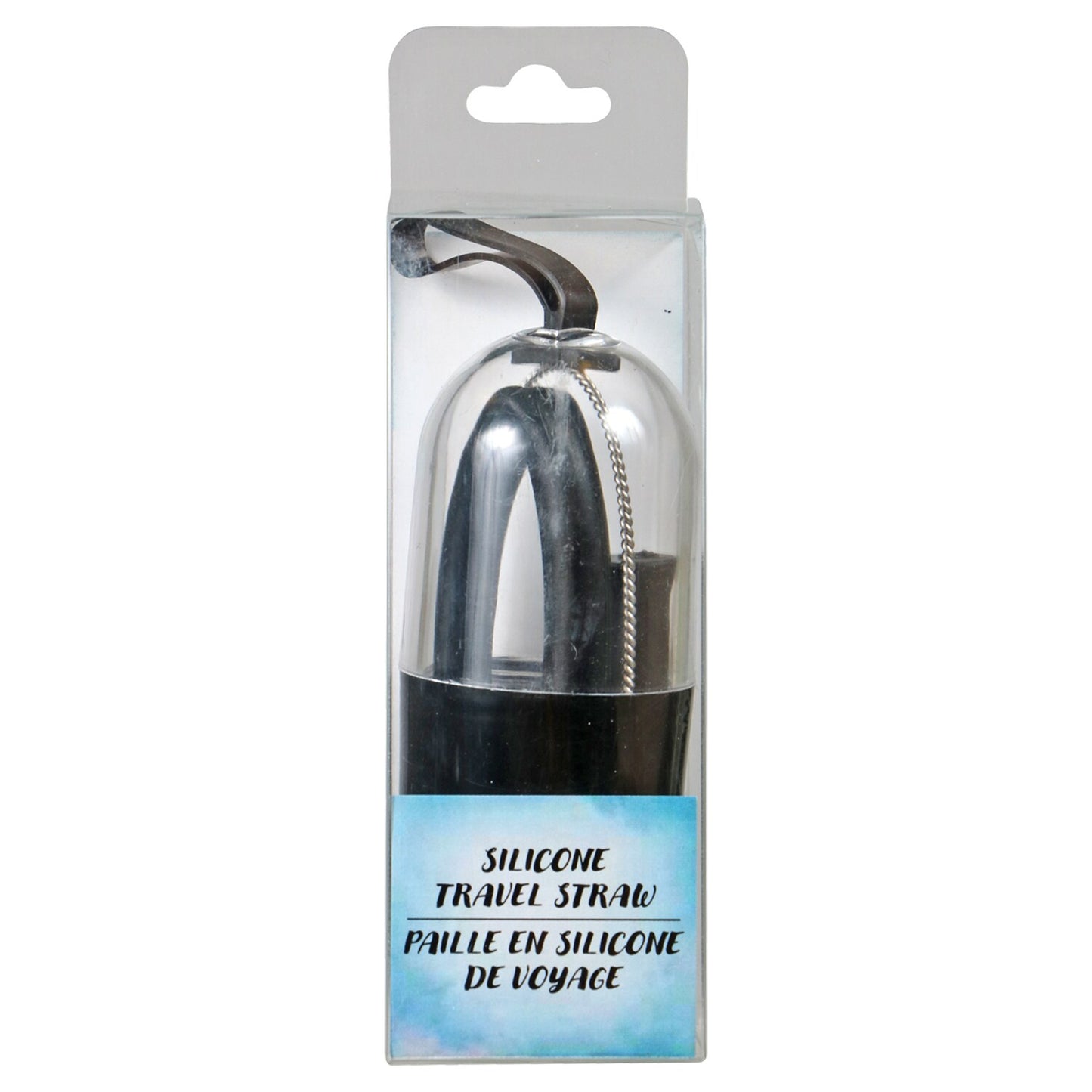 Silicone Travel Straws with Brush Cleaners, 2.125x3.125-in. (Pack of 36)