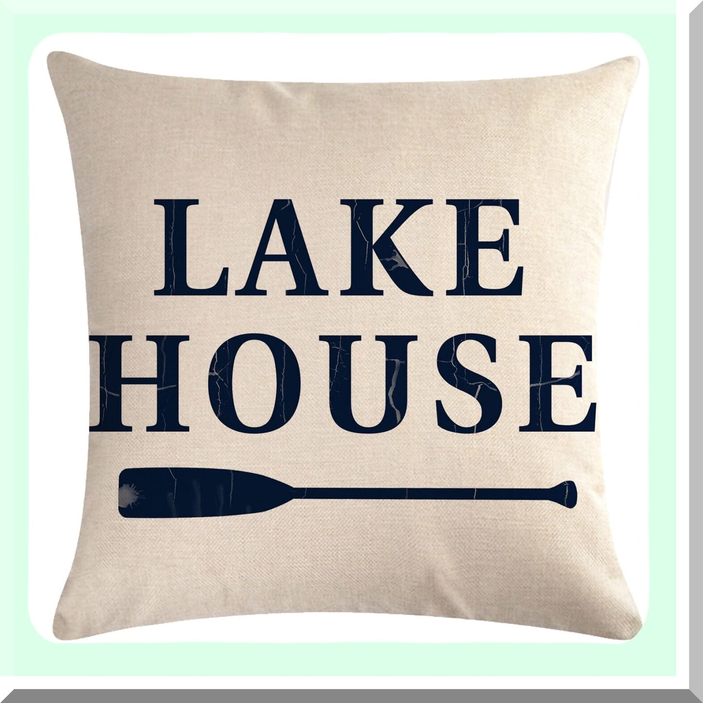 Anchor Time Lake House Pillow Covers - Farmhouse Decor Set of 4 Square Cushion Cover 18x18 for Sofa Couch Patio, Lake House Gifts Decorative Pillowcases