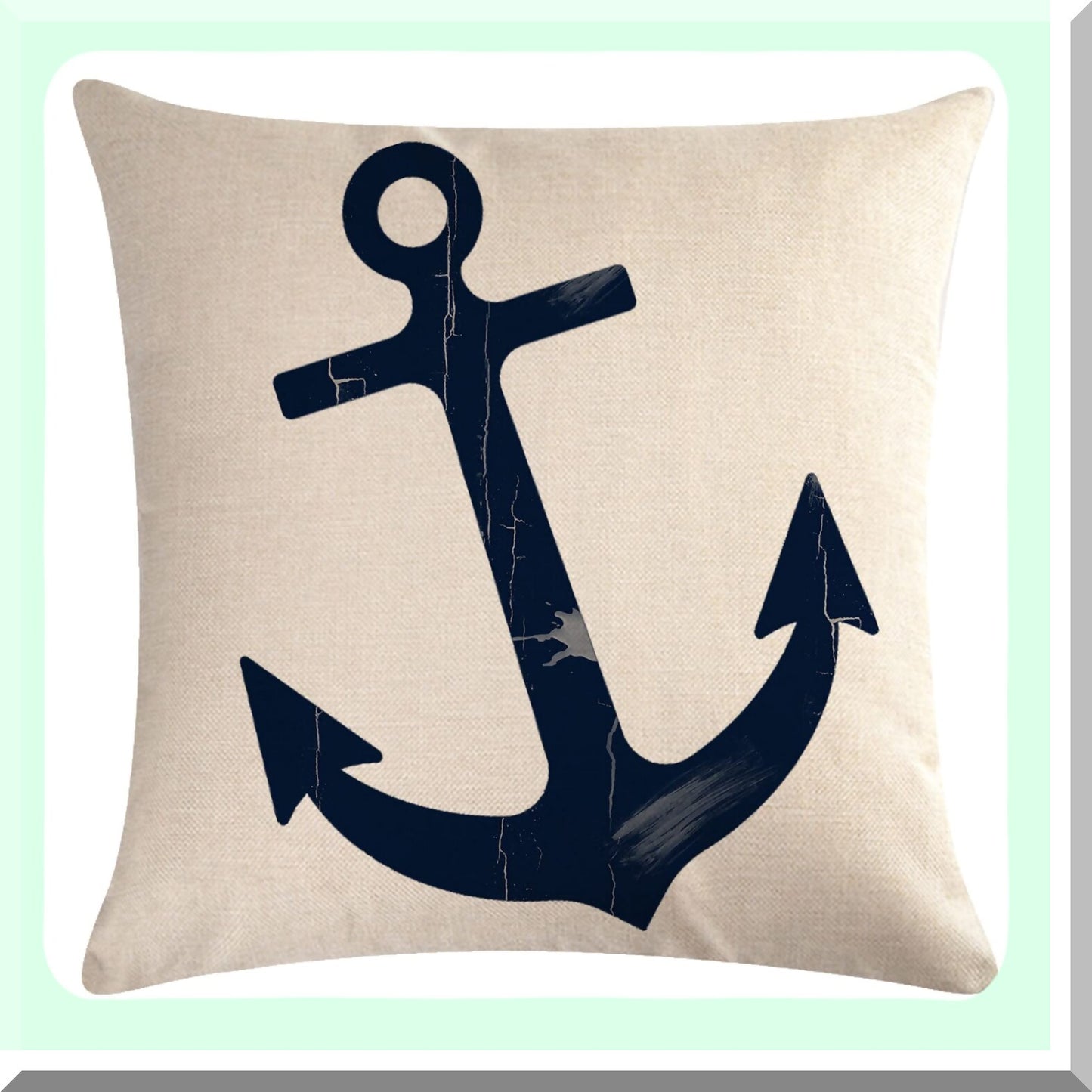 Anchor Time Lake House Pillow Covers - Farmhouse Decor Set of 4 Square Cushion Cover 18x18 for Sofa Couch Patio, Lake House Gifts Decorative Pillowcases
