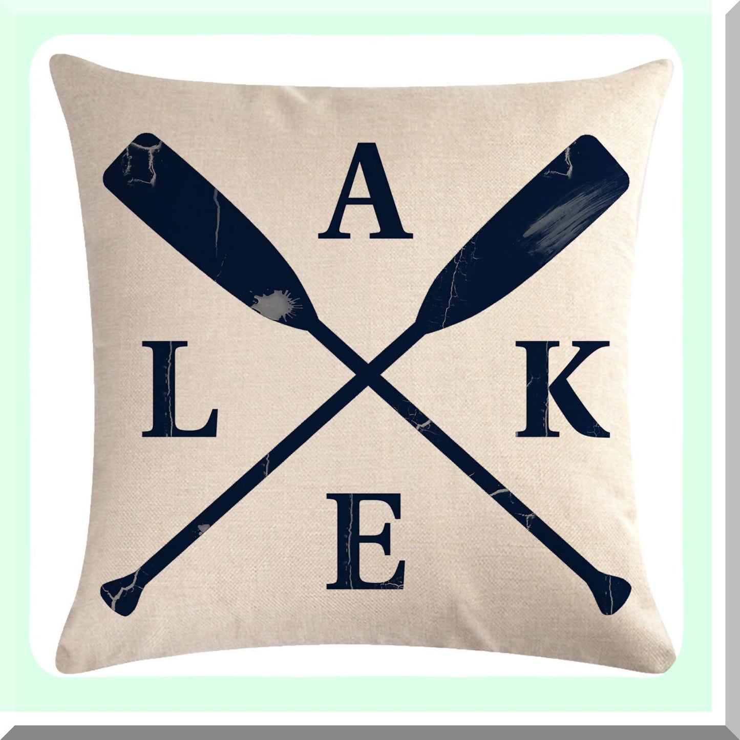 Anchor Time Lake House Pillow Covers - Farmhouse Decor Set of 4 Square Cushion Cover 18x18 for Sofa Couch Patio, Lake House Gifts Decorative Pillowcases