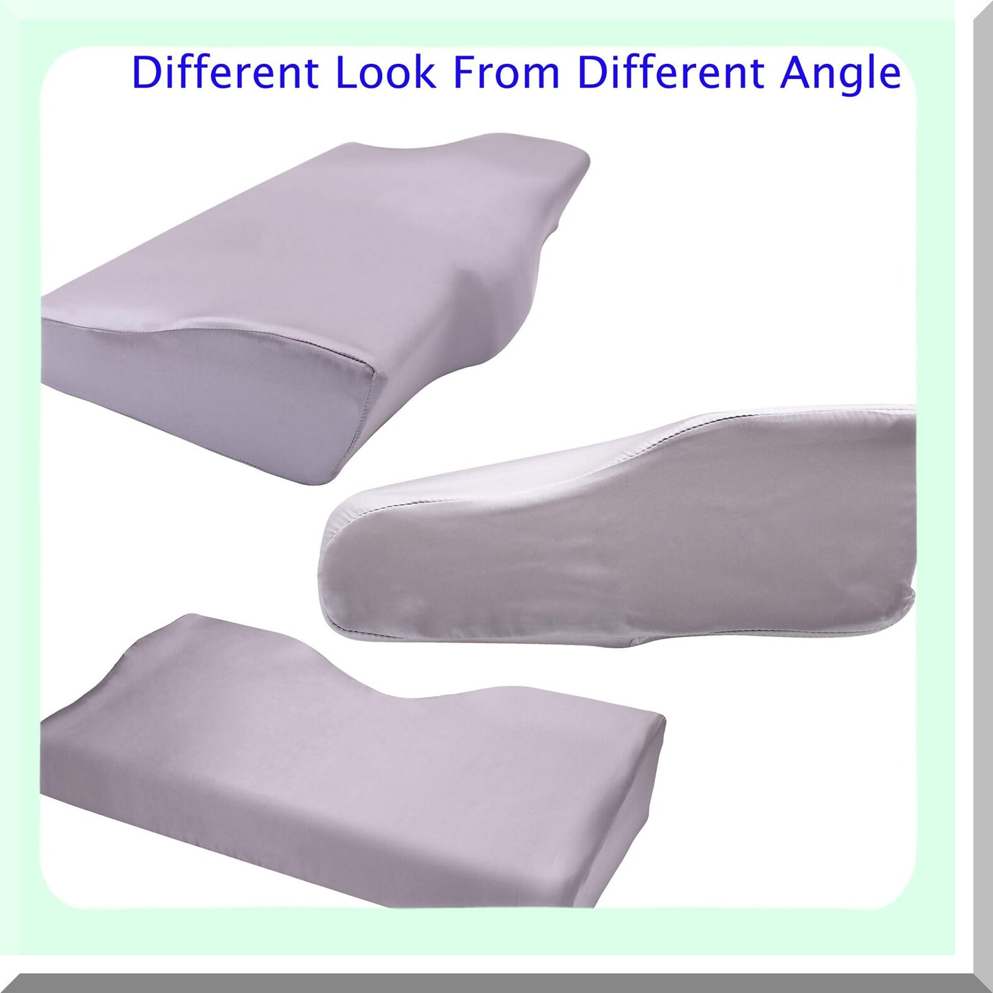 OrthoSilk ErgoCerv Dark Grey Pillowcase - Mulberry Silk Cover for Memory Foam Pillow - Orthopedic Sleep Support - 24" x 15" x 4.7"