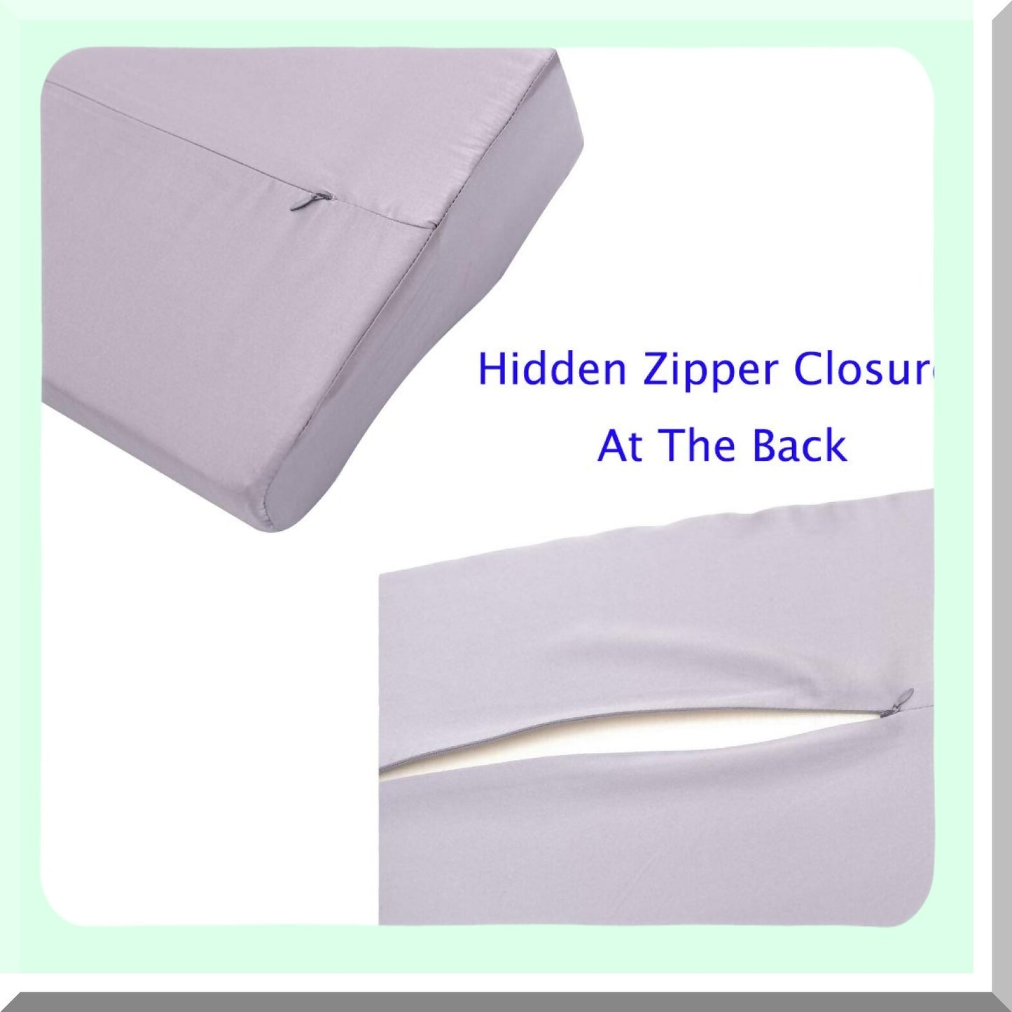 OrthoSilk ErgoCerv Dark Grey Pillowcase - Mulberry Silk Cover for Memory Foam Pillow - Orthopedic Sleep Support - 24" x 15" x 4.7"