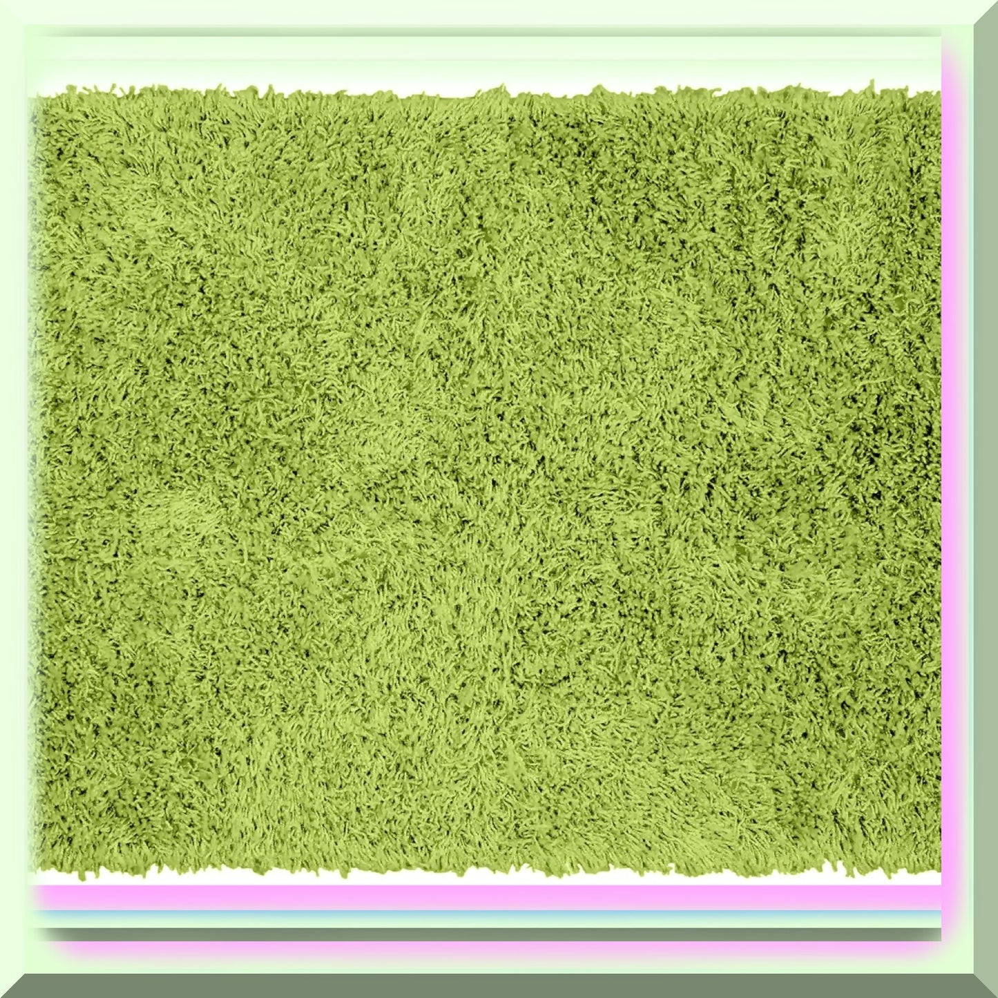 Shaggy Nylon Bath Rug 24x40 Lime Green