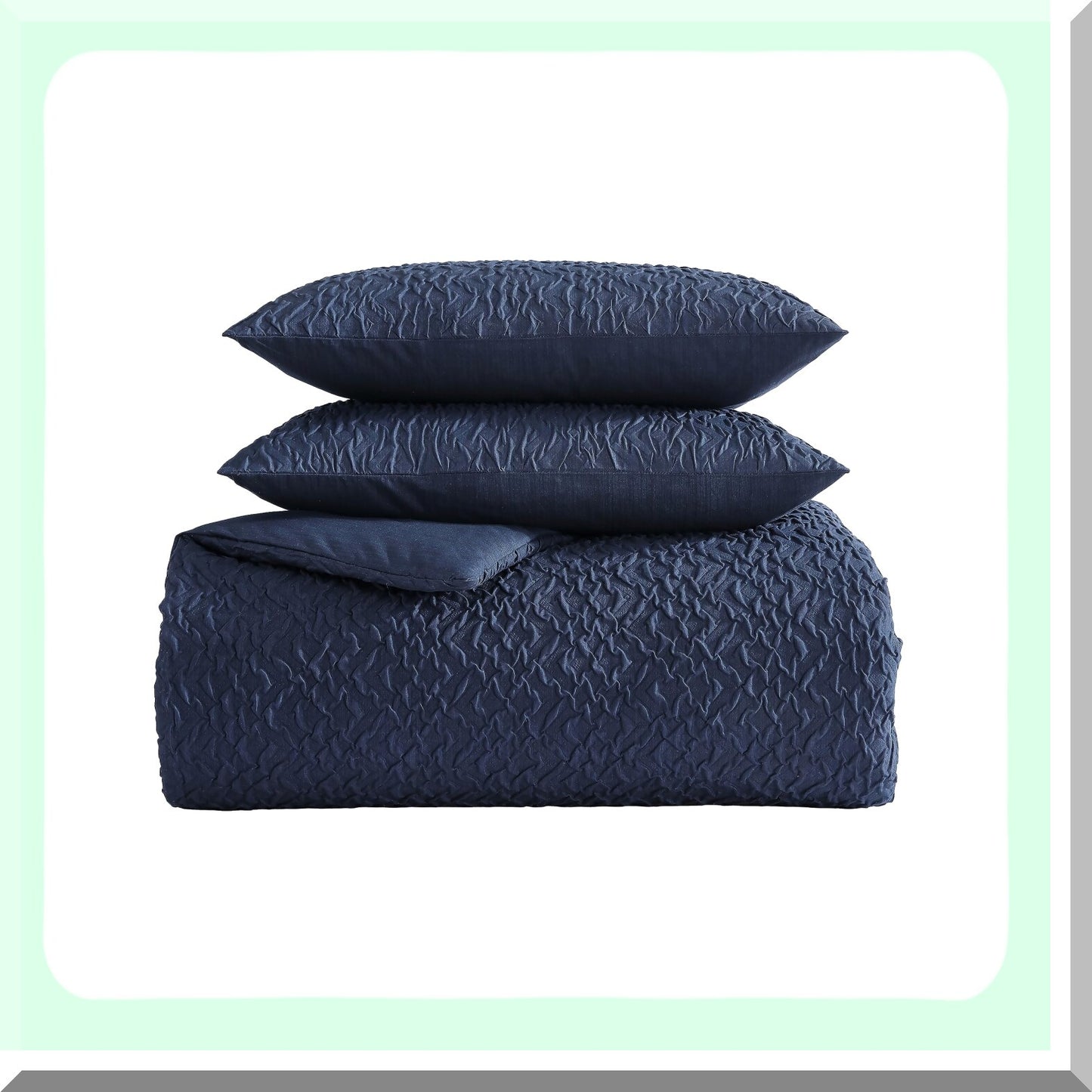 Navy Harbor Comfort Twin Set - Soft Cozy Microfiber Bedding with Matching Sham for All Season Home Decor. Twin Size Comforter Set.