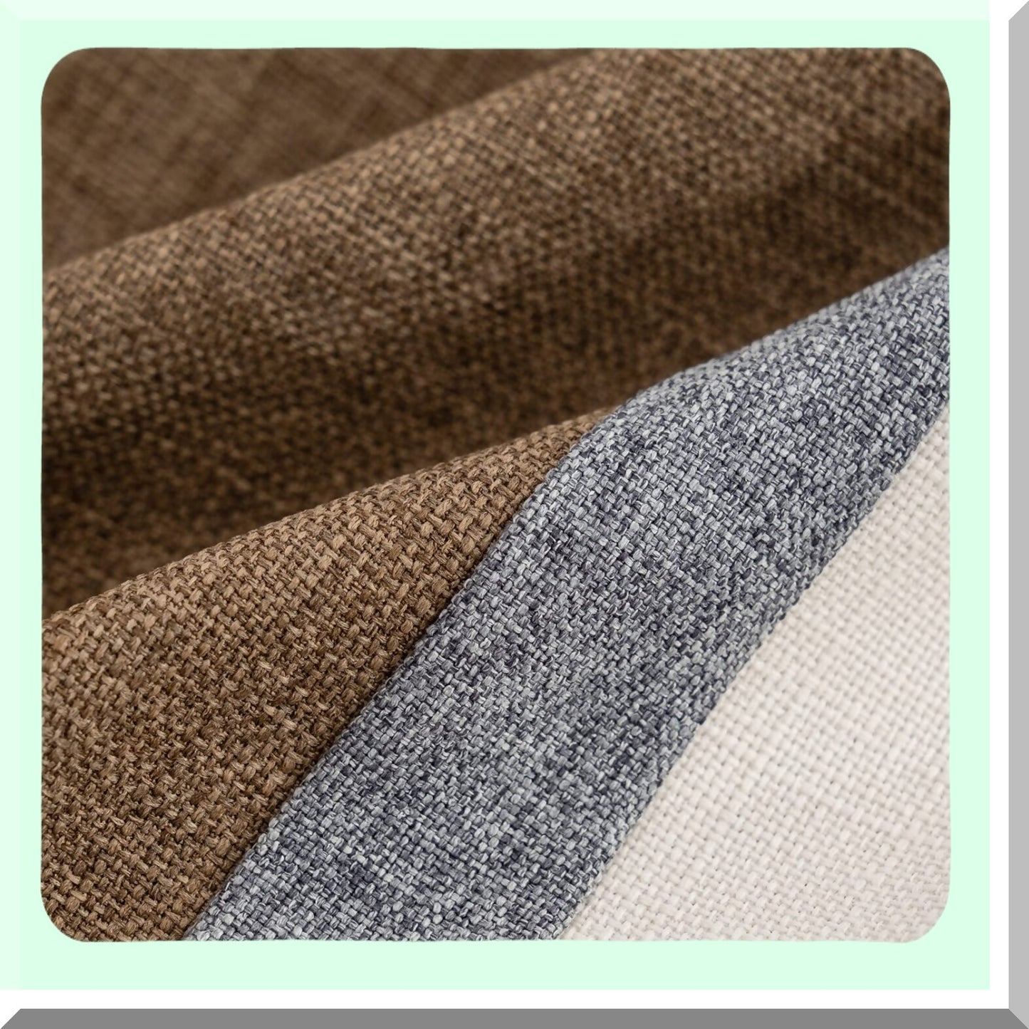 Farmhouse Coffee Brown Patchwork Linen Lumbar Pillow Cover - Burlap Cushion Case for Sofa Couch - Neutral Oblong Pillowcase - 12x20 Inch Home Decor