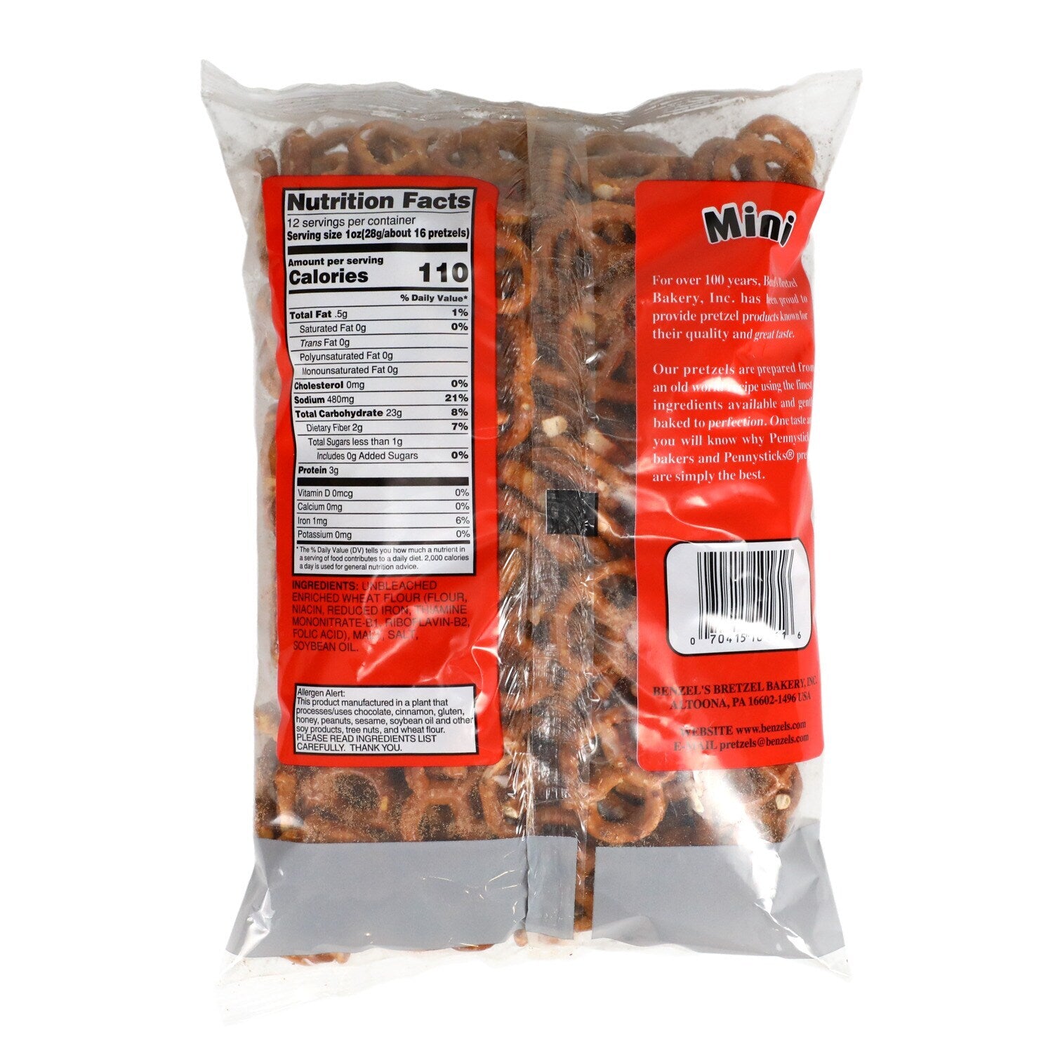 Pennysticks Mini Pretzels, 12 oz. Bags (Pack of 15)
