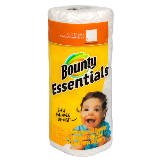 Bounty Essentials Paper Towels, 40-sheet Rolls (Pack of 30)