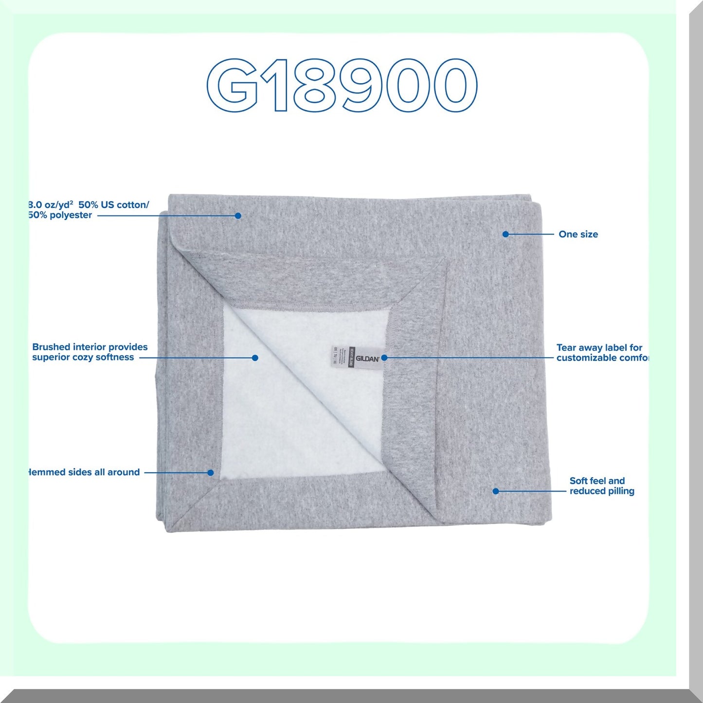 Ultimate Cozy Heavy Blend Fleece Blanket - Black, 50" x 60""