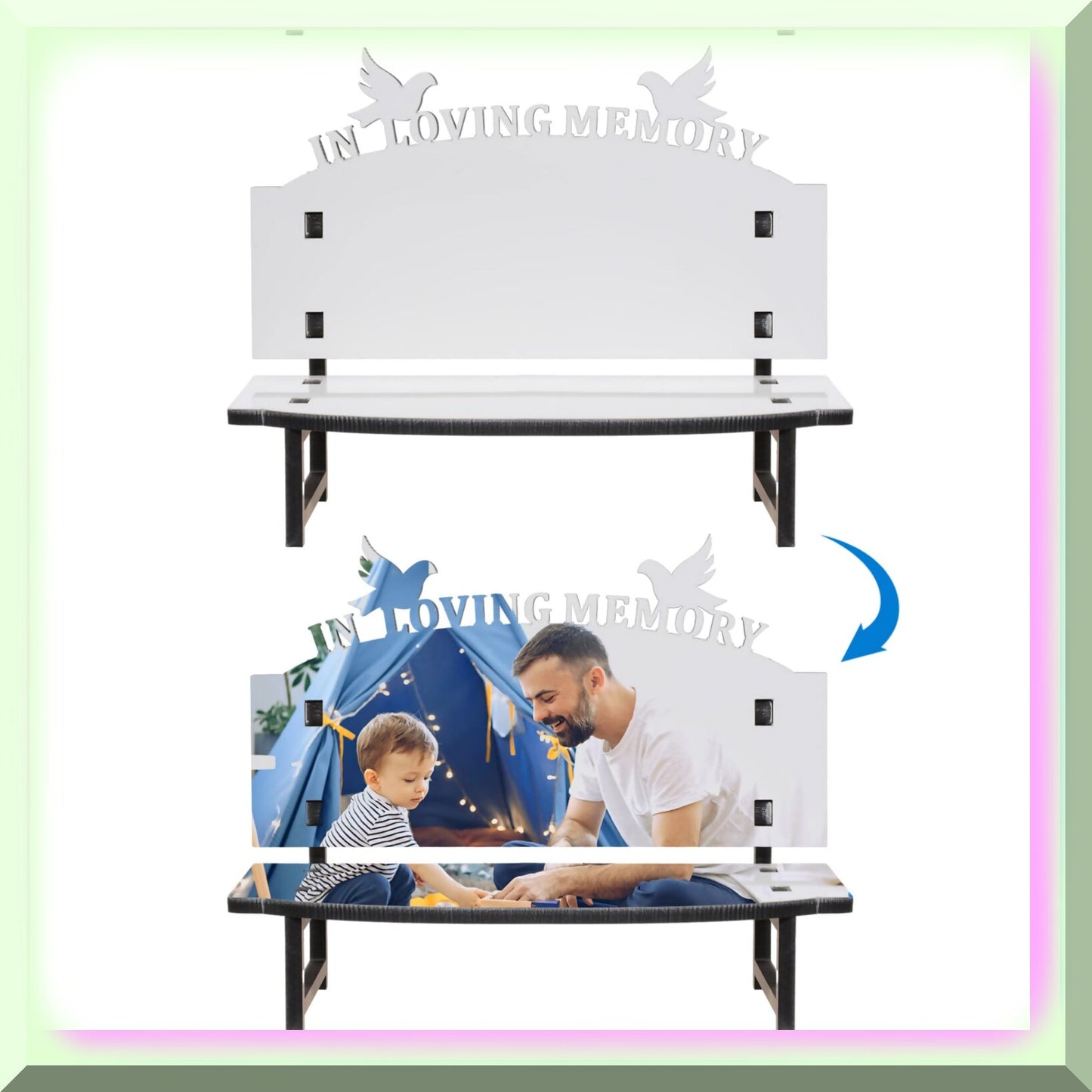 Nautical White Wooden Chair & Photo Frame Set