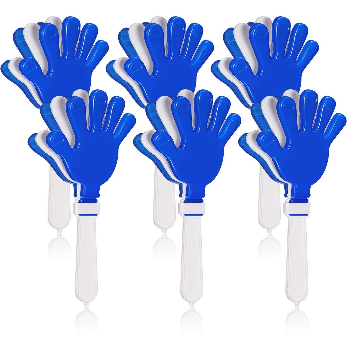 6 Pack Plastic Hand Clappers for Sports and Parties