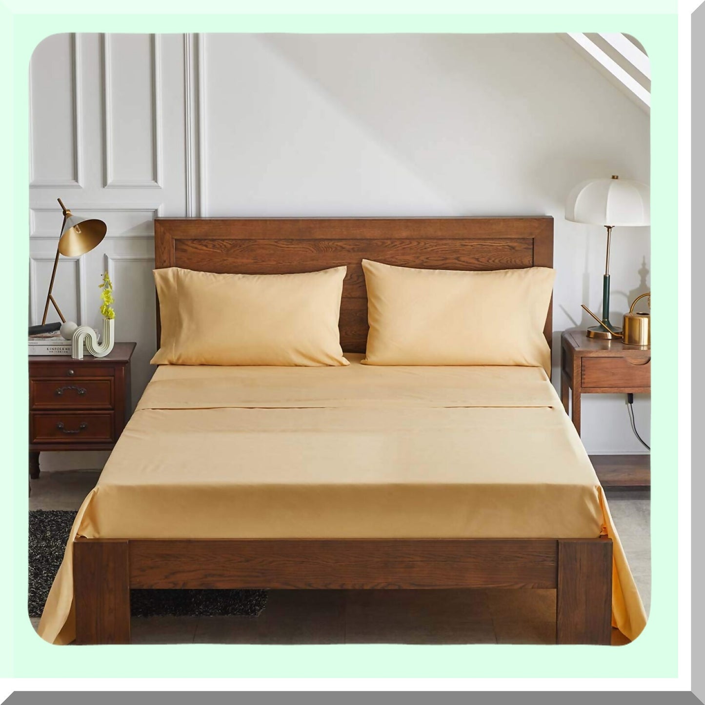 Winter Bloom Tree Branch 7-Piece Bedding Set - Gray Comforter, Pillow Shams, Tan Sheets, Pillowcases - Cozy Floral Design for Warmth and Comfort