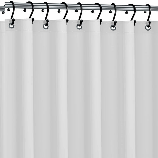 White PVC-Free 72x72 Shower Curtain Liner with Grommets