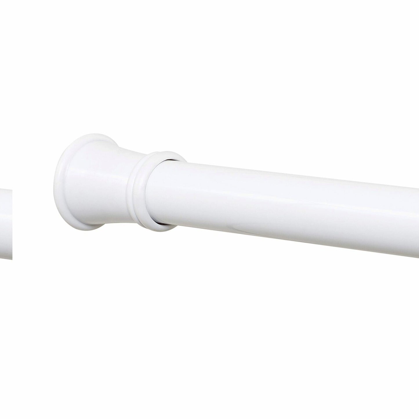 Adjustable White Tension Shower Curtain Rod 26-76 Inches
