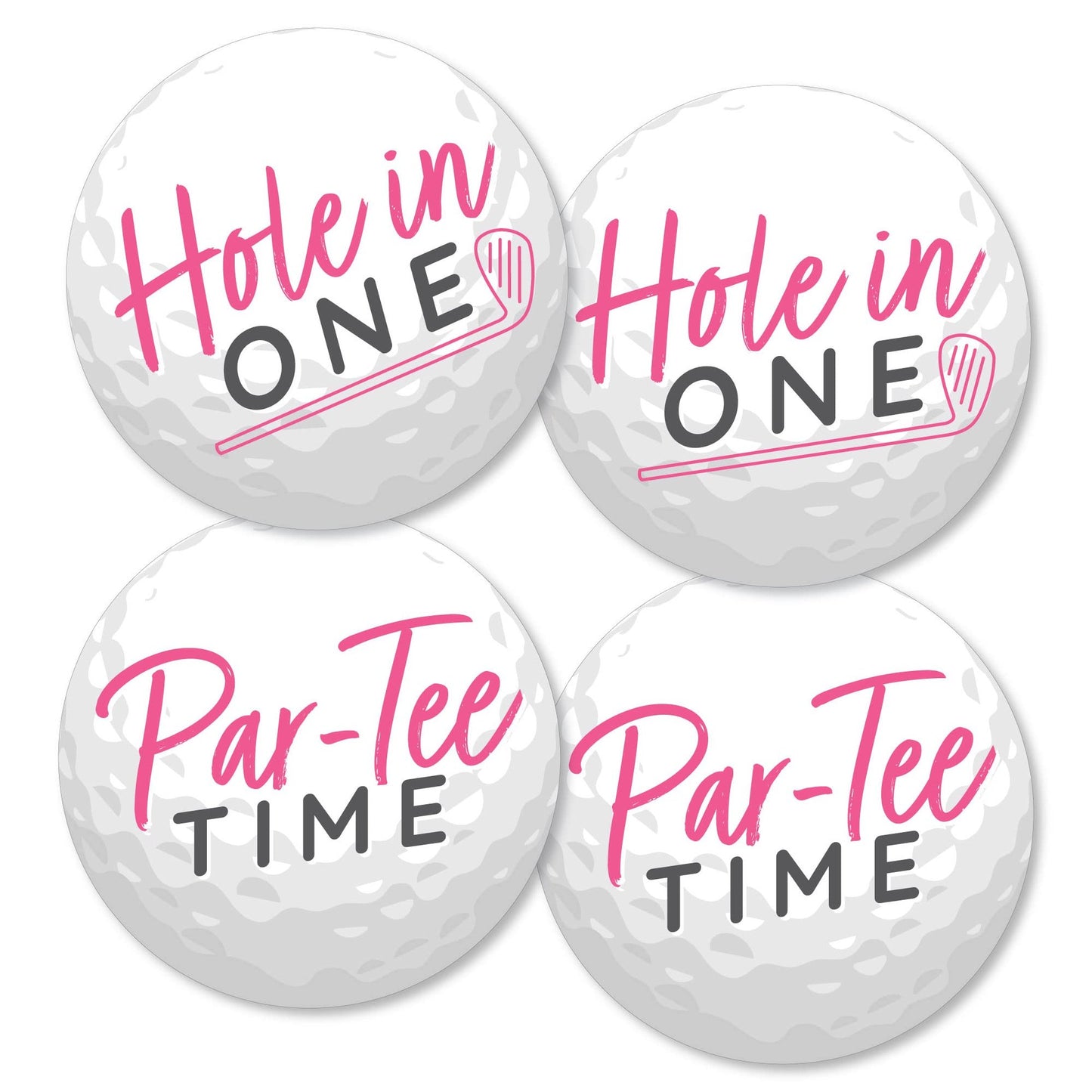 Pink Tee Party Golf Ball Decor Set - 20 Pack - DIY Birthday & Baby Shower Decorations - Golf Girl Essentials - Fun & Festive Sports Theme Decor