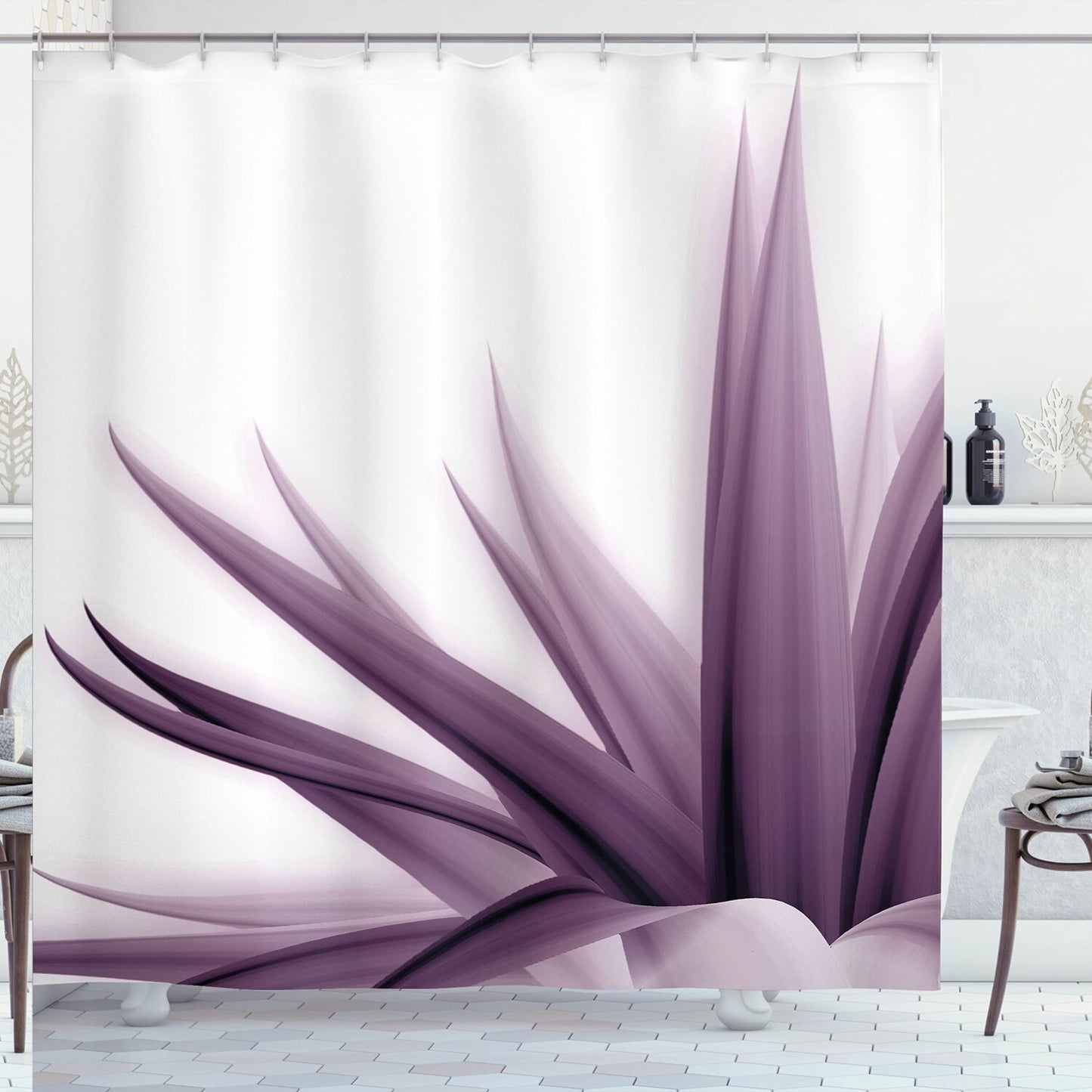 Flower Ombre Water-Colored Shower Curtain 69" x 70"